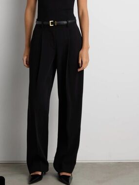 Oak+Fort Crepe Wide Leg Tailored Trousers